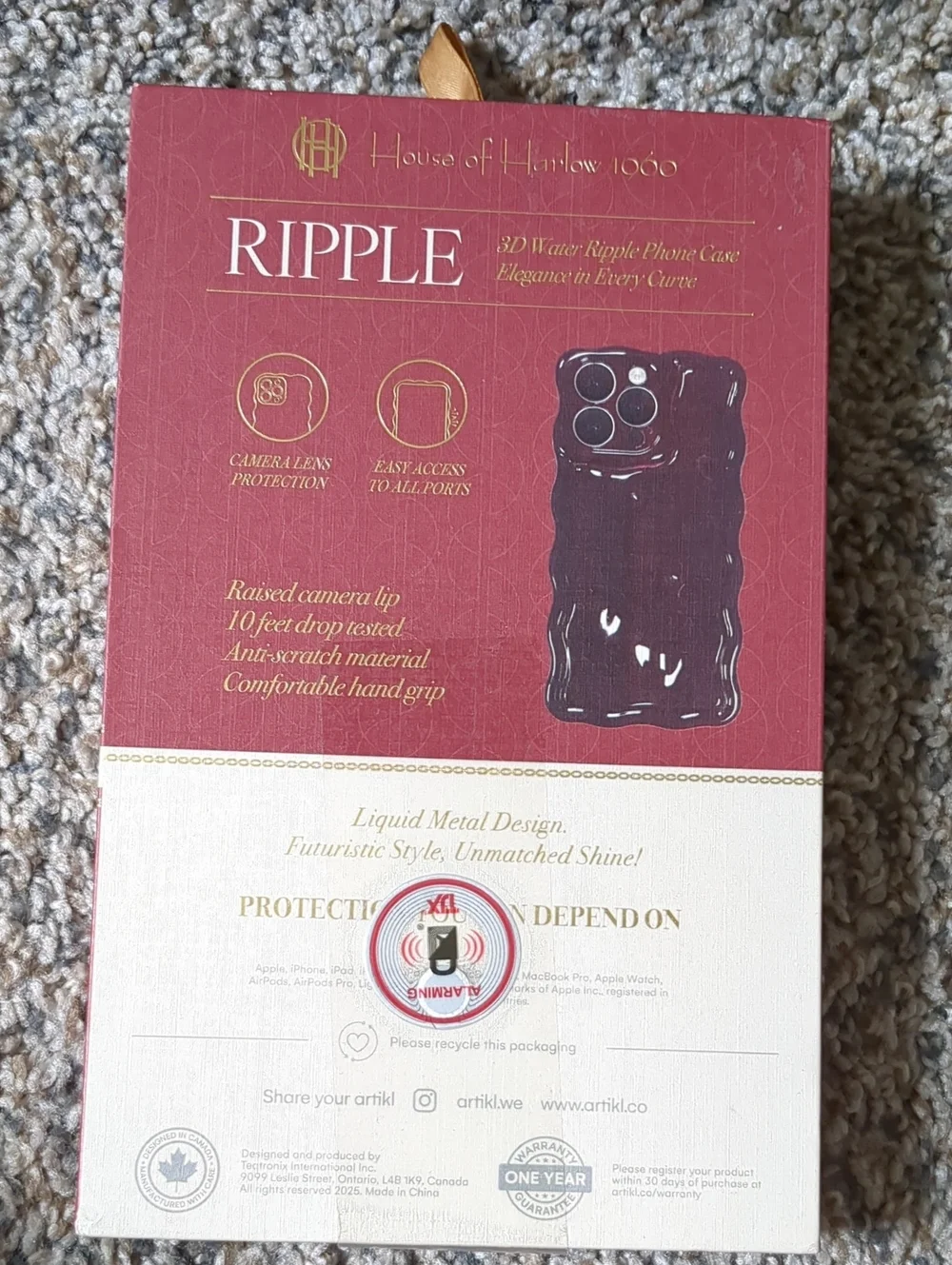 House of Harlow Ripple 3D Water Wave iPhone 16 Pro Max Case - Brown